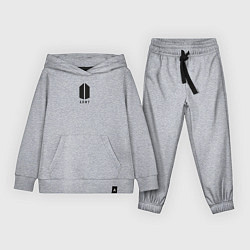 Костюм хлопковый детский BTS Army black, цвет: меланж