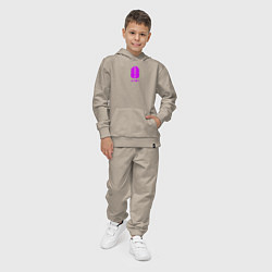 Костюм хлопковый детский BTS - Army, цвет: миндальный — фото 2