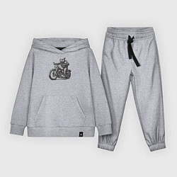 Детский костюм Опоссум на мотоцикле как байкер на чоппере