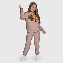 Костюм хлопковый детский Stray kids Ли Феликс, цвет: пыльно-розовый — фото 2