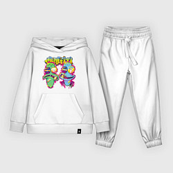 Костюм хлопковый детский Terry and Korvo Graffiti, цвет: белый