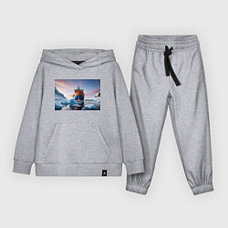 Костюм хлопковый детский Северный морской путь, цвет: меланж
