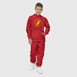 Костюм хлопковый детский Flash logo, цвет: красный — фото 2