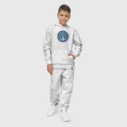 Костюм хлопковый детский Снежные зимние каникулы, цвет: белый — фото 2