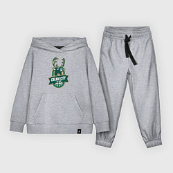 Костюм хлопковый детский Milwaukee Bucks cream city, цвет: меланж