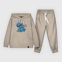 Костюм хлопковый детский Alien Stitch, цвет: миндальный