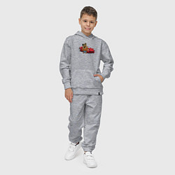 Костюм хлопковый детский Чиловый парень на красном автомобиле, цвет: меланж — фото 2