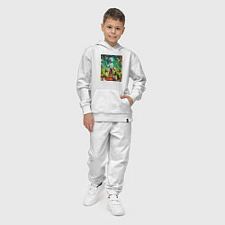 Костюм хлопковый детский Рик и Морти среди уток - нейроарт, цвет: белый — фото 2