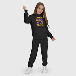 Костюм хлопковый детский Лейкерс - Дончич, цвет: черный — фото 2