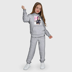 Костюм хлопковый детский Blackpink - Jennie, цвет: меланж — фото 2