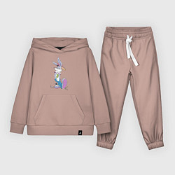 Костюм хлопковый детский Bugs Bunny in the sneakers, цвет: пыльно-розовый