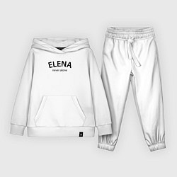 Костюм хлопковый детский Elena never alone - motto, цвет: белый