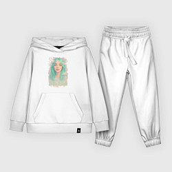 Детский костюм Билли Айлиш с зелеными волосами