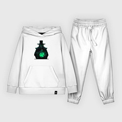 Костюм хлопковый детский Чумной доктор с колбой, цвет: белый