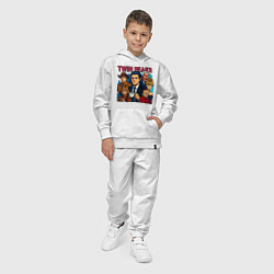 Костюм хлопковый детский Twin Peaks Multi, цвет: белый — фото 2
