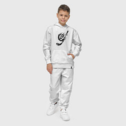 Костюм хлопковый детский Динамичная клюшка, цвет: белый — фото 2