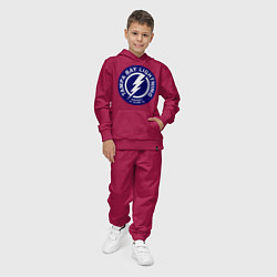 Костюм хлопковый детский HC Tampa Bay Lightning, цвет: маджента — фото 2