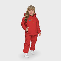 Детский костюм оверсайз Знаки Ведьмака, цвет: красный — фото 2