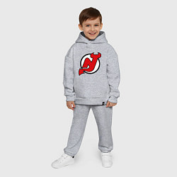 Детский костюм оверсайз New Jersey Devils, цвет: меланж — фото 2