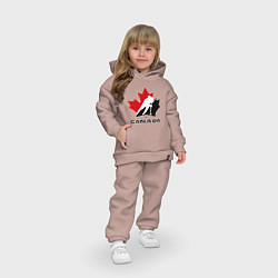 Детский костюм оверсайз Canada, цвет: пыльно-розовый — фото 2