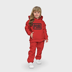 Детский костюм оверсайз PUBG, цвет: красный — фото 2