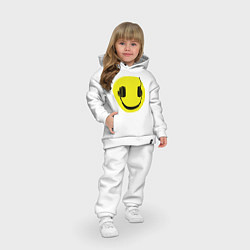 Детский костюм оверсайз Смайлик-наушники, цвет: белый — фото 2