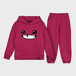 Детский костюм оверсайз Super Meat Boy: Face, цвет: маджента