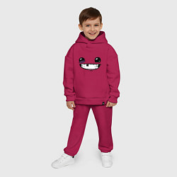 Детский костюм оверсайз Super Meat Boy: Face, цвет: маджента — фото 2