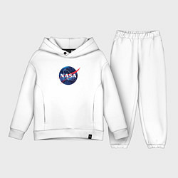 Детский костюм оверсайз NASA: Cosmic Logo, цвет: белый