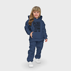Детский костюм оверсайз Мы слишком редко видимся, цвет: тёмно-синий — фото 2