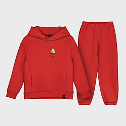 Детский костюм оверсайз Попугай в кармане, цвет: красный