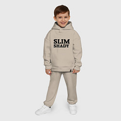 Детский костюм оверсайз Slim Shady: Big E, цвет: миндальный — фото 2