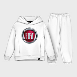 Детский костюм оверсайз FIAT logo, цвет: белый
