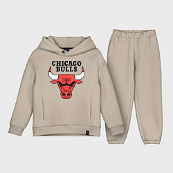 Детский костюм оверсайз Chicago Bulls, цвет: миндальный