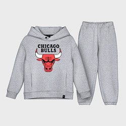 Детский костюм оверсайз Chicago Bulls цвета меланж — фото 1