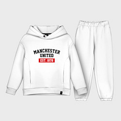 Детский костюм оверсайз FC Manchester United Est. 1878, цвет: белый