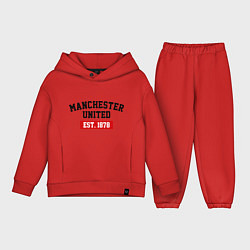 Детский костюм оверсайз FC Manchester United Est. 1878, цвет: красный