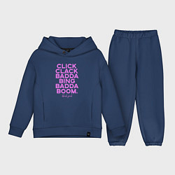 Детский костюм оверсайз Click Clack Black Pink, цвет: тёмно-синий