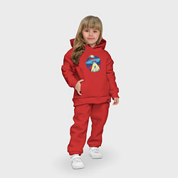 Детский костюм оверсайз Пришельцы, цвет: красный — фото 2
