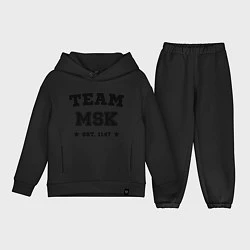 Детский костюм оверсайз Team MSK est. 1147, цвет: черный
