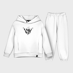 Детский костюм оверсайз Thunderdome logo, цвет: белый