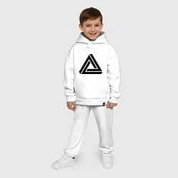Детский костюм оверсайз Triangle Visual Illusion, цвет: белый — фото 2