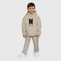 Детский костюм оверсайз BTS J-HOPE, цвет: миндальный — фото 2