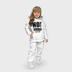 Детский костюм оверсайз Not Afraid, цвет: белый — фото 2