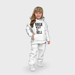 Детский костюм оверсайз High way to hell, цвет: белый — фото 2