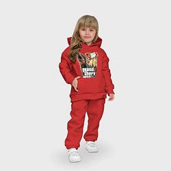 Детский костюм оверсайз GTA V: Man & Dog Dark, цвет: красный — фото 2