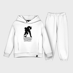 Детский костюм оверсайз Russian Black Hockey, цвет: белый