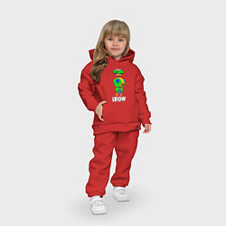Детский костюм оверсайз BRAWL STARS LEON, цвет: красный — фото 2