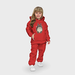 Детский костюм оверсайз Грустный Тоторо, цвет: красный — фото 2