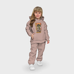 Детский костюм оверсайз Broccozilla, цвет: пыльно-розовый — фото 2